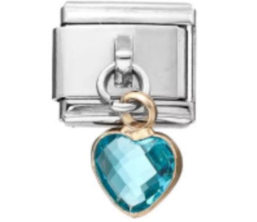 Blue Dangle Heart