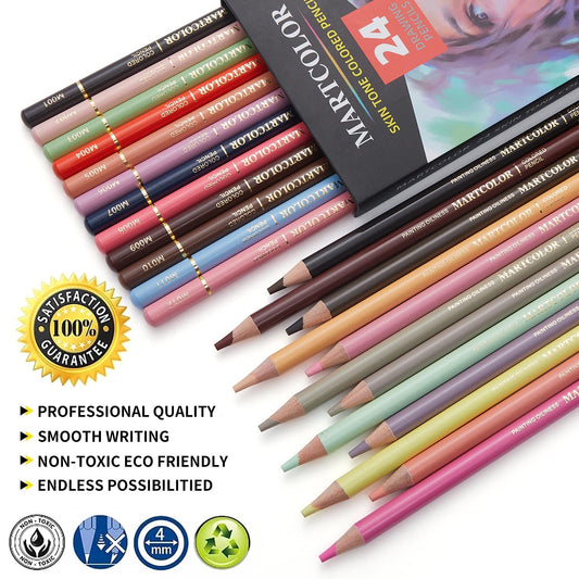 MARTCOLOR Skin Tone Colored Pencils