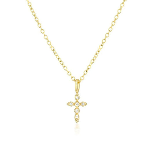 Sterling Silver Mini Cross Necklace