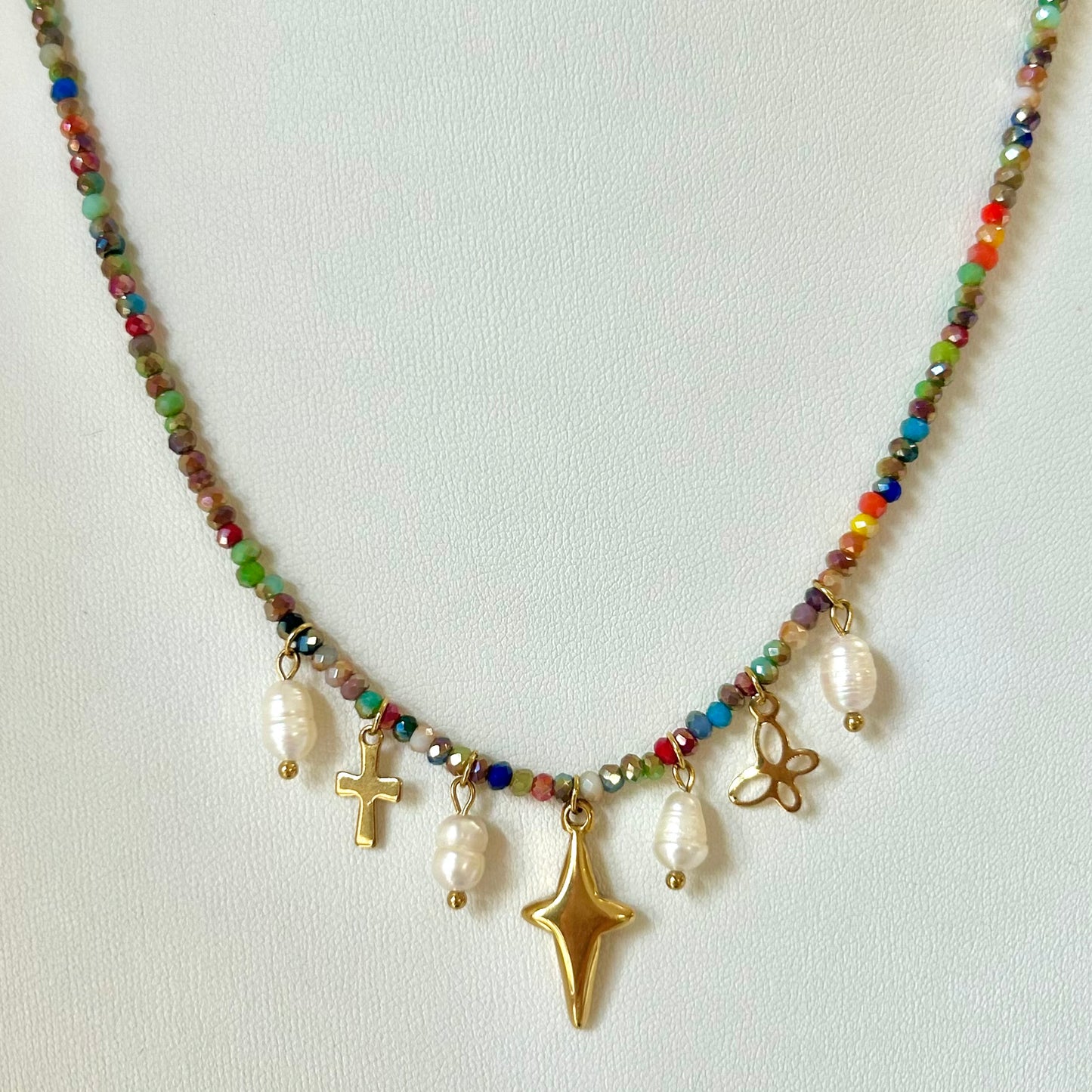 Crystal Charm Necklace (Star)