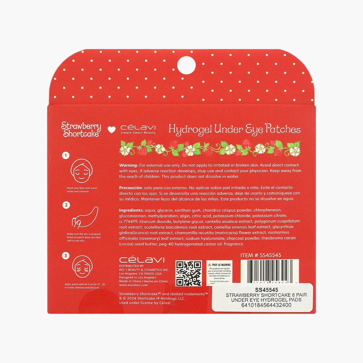 Strawberry Shortcake Hydro Gel Under Eye Patches