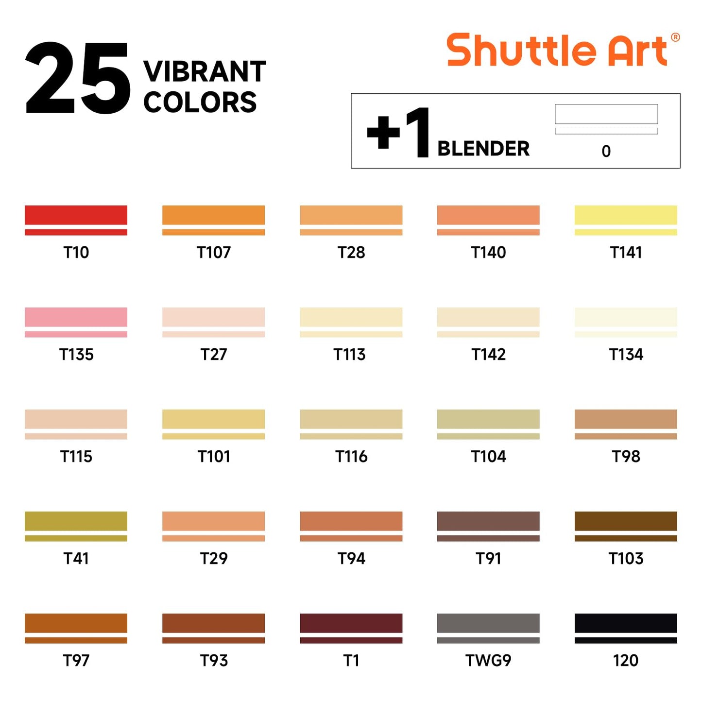 SHUTTLE ART Skin Tones