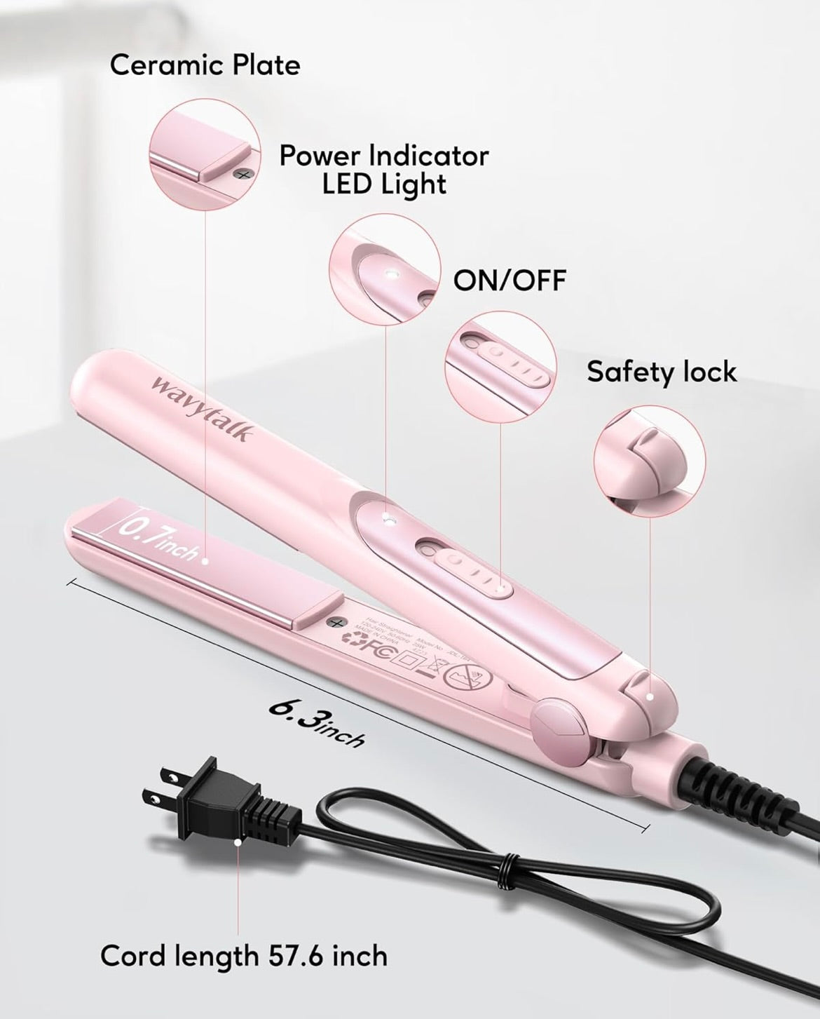 Pink Mini Hair Straightener