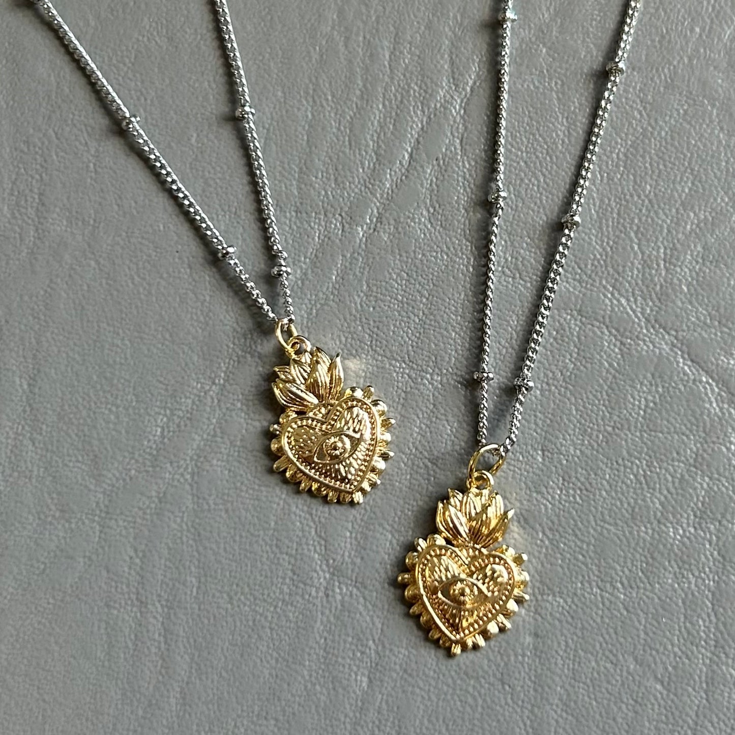 Double Color Heart Necklace