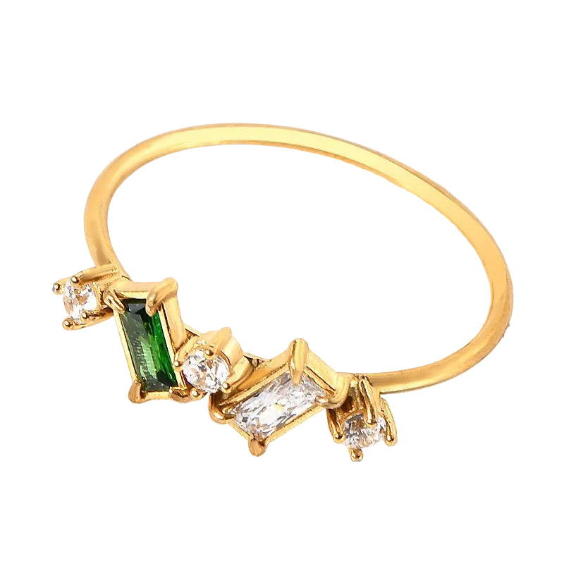 Green Dainty Ring