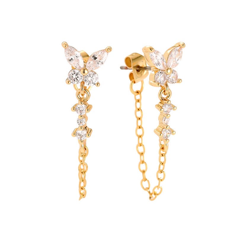 Butterfly Chain Earrings