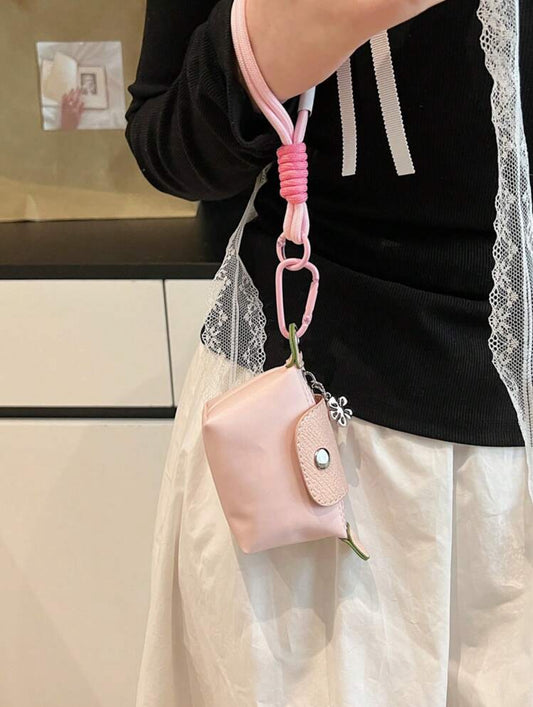 Light Brown Mini Le Pliage Pouch Keychain