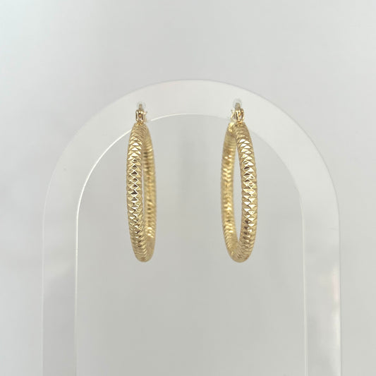 Large Textured Hoops