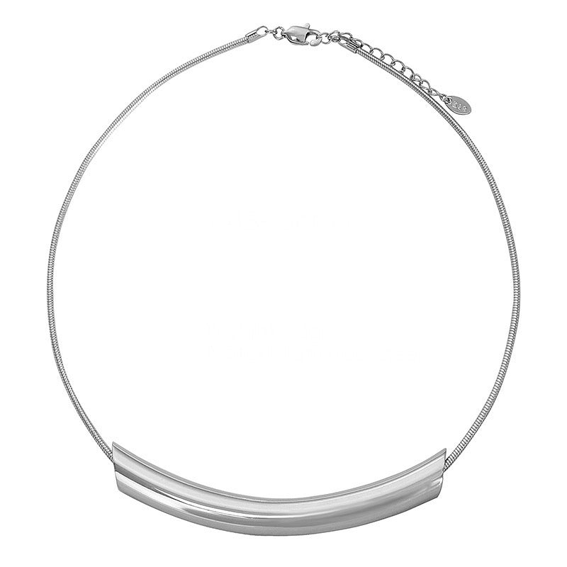 Silver Tube Necklace