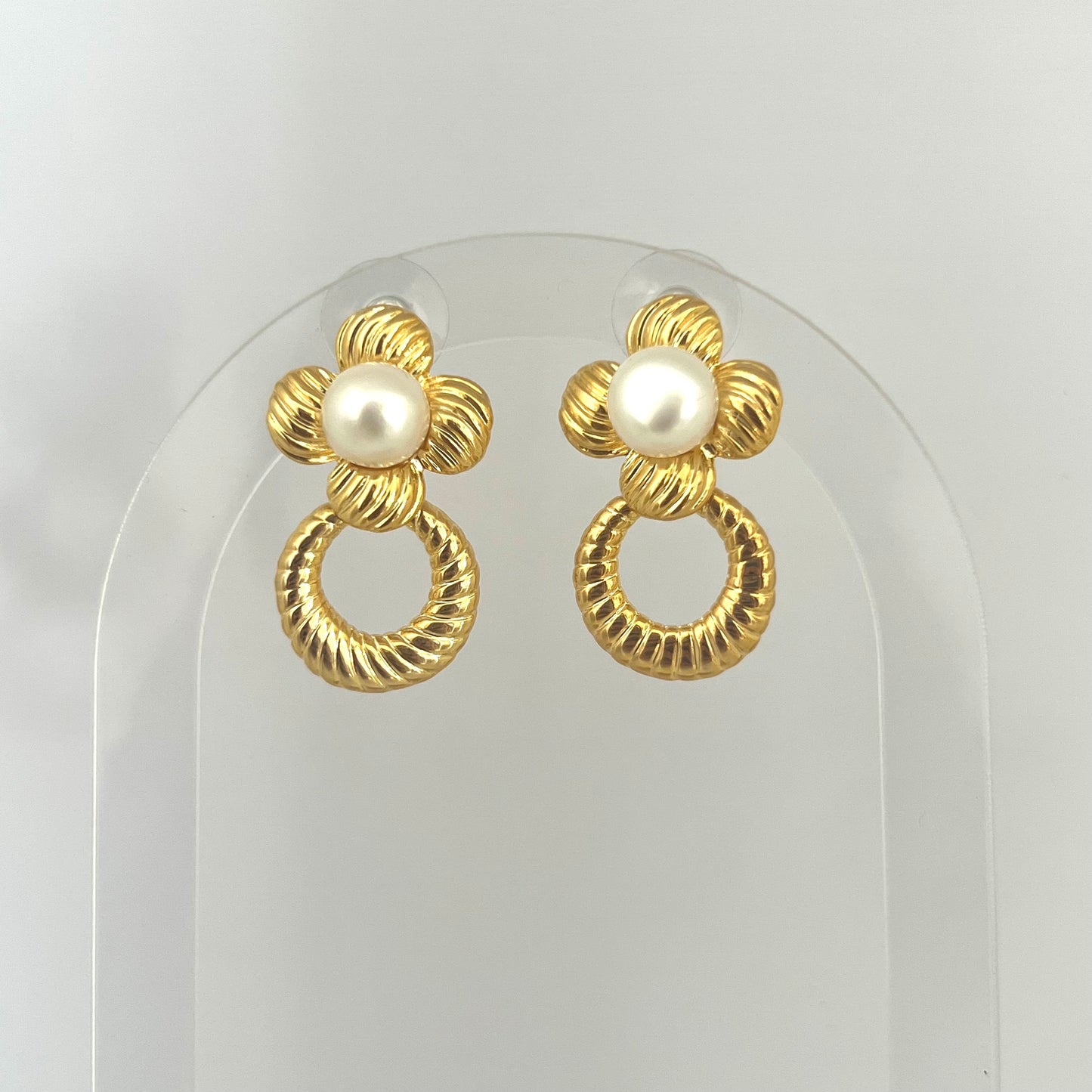 Pearl Flower Earrings