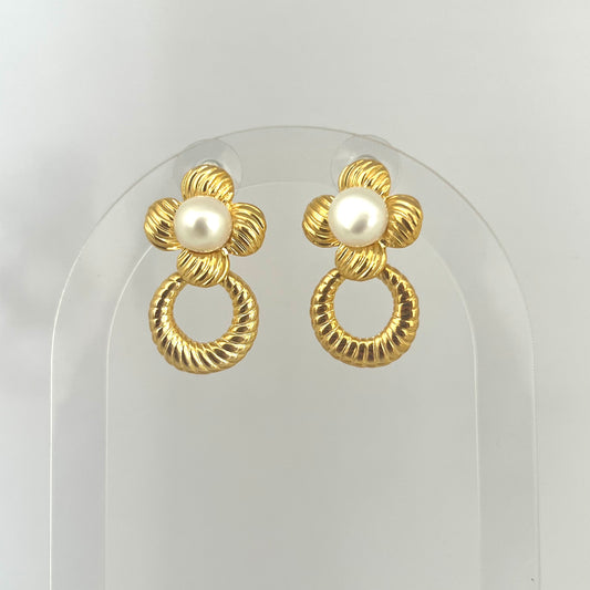 Pearl Flower Earrings