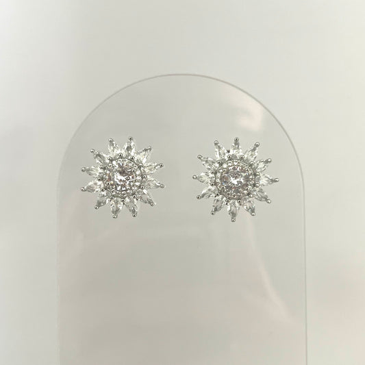 Silver Sun Studs