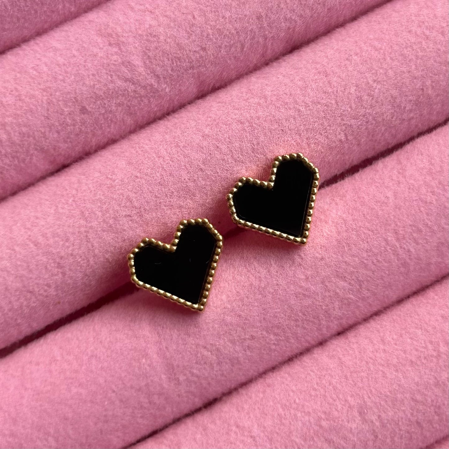 Black Heart Studs
