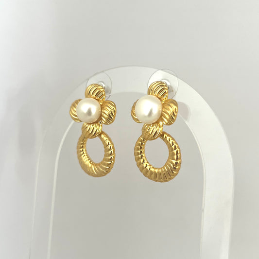 Pearl Flower Earrings