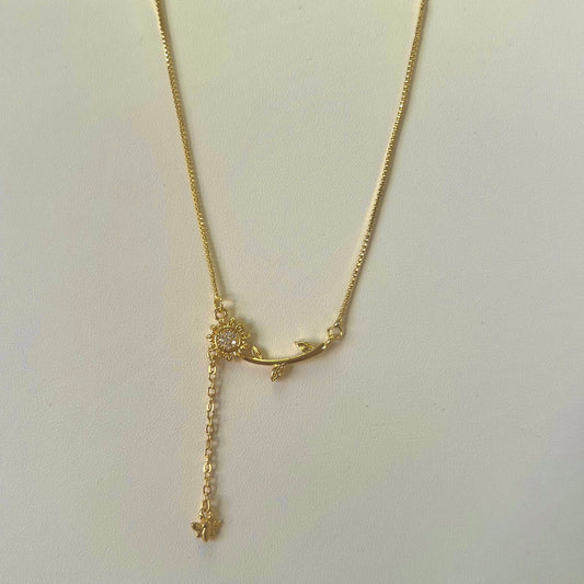Flower & Butterfly Necklace