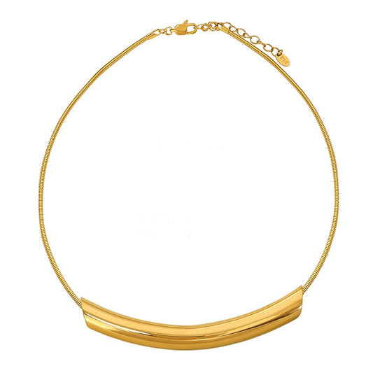 Golden Tube Necklace