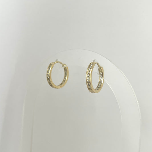Argollas Doble Cristal