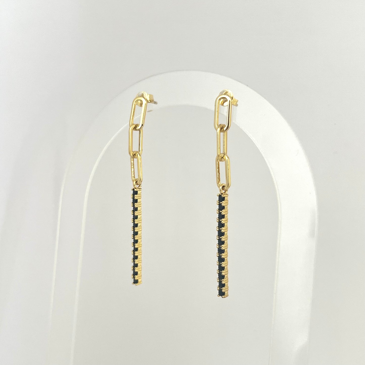 Black Chain Earrings