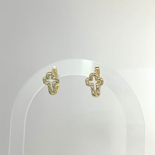 Hollow Cross Earrings