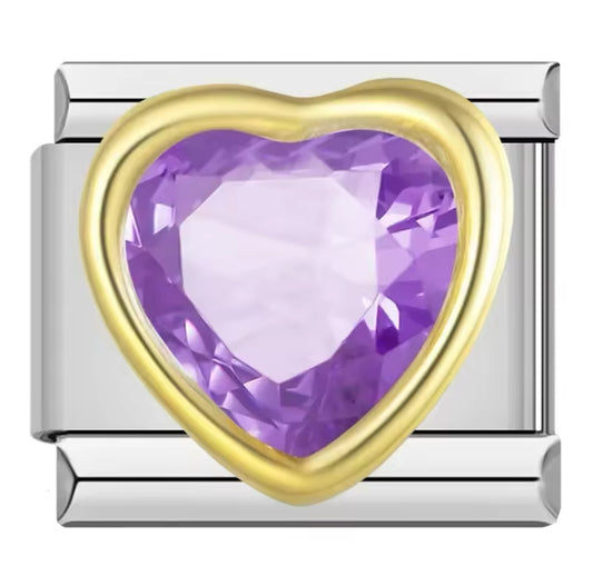 Purple Diamond Heart