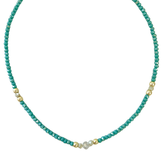 Turquoise Crystal Necklace