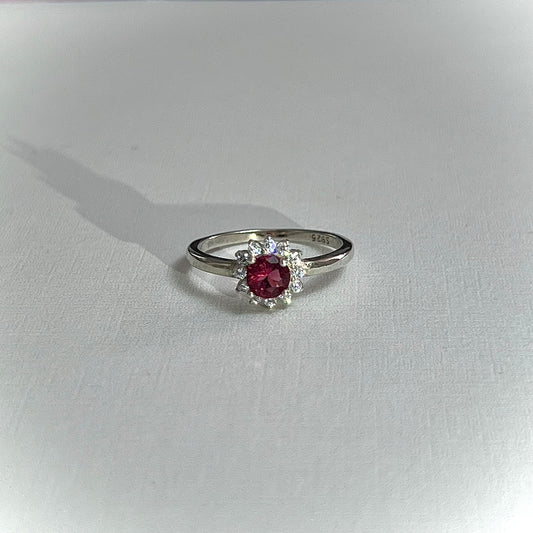 Anillo Cristal Fucsia