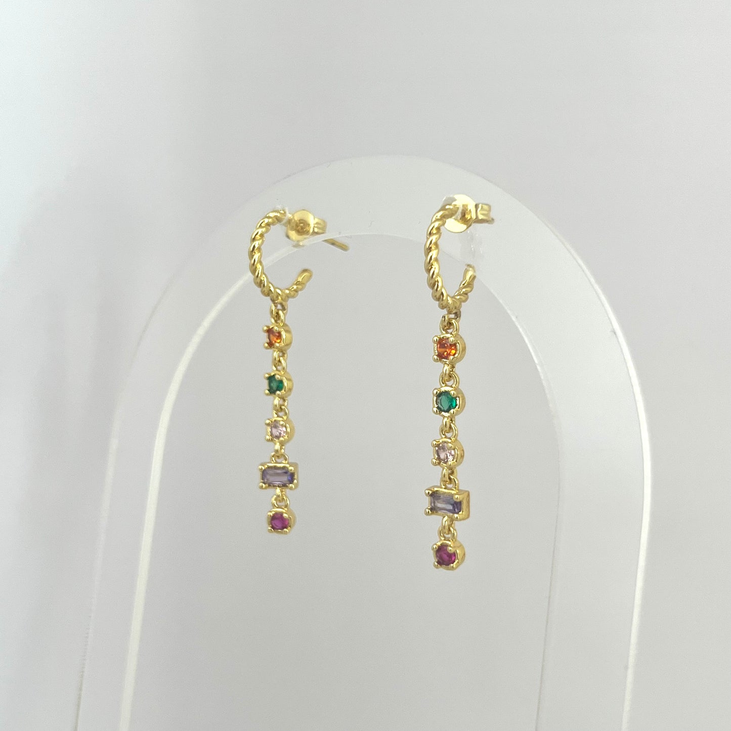 Aretes Dorados Multicolor