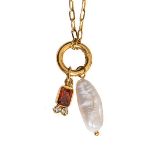 Baroque Birthstone Necklace