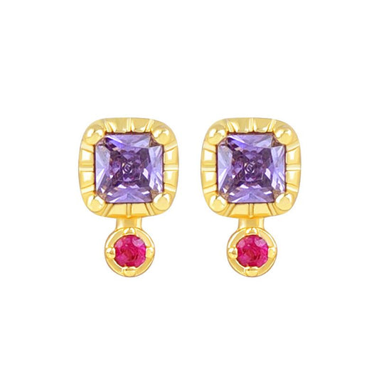 Purple & Pink Studs