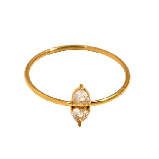 Double Heart Mini Ring