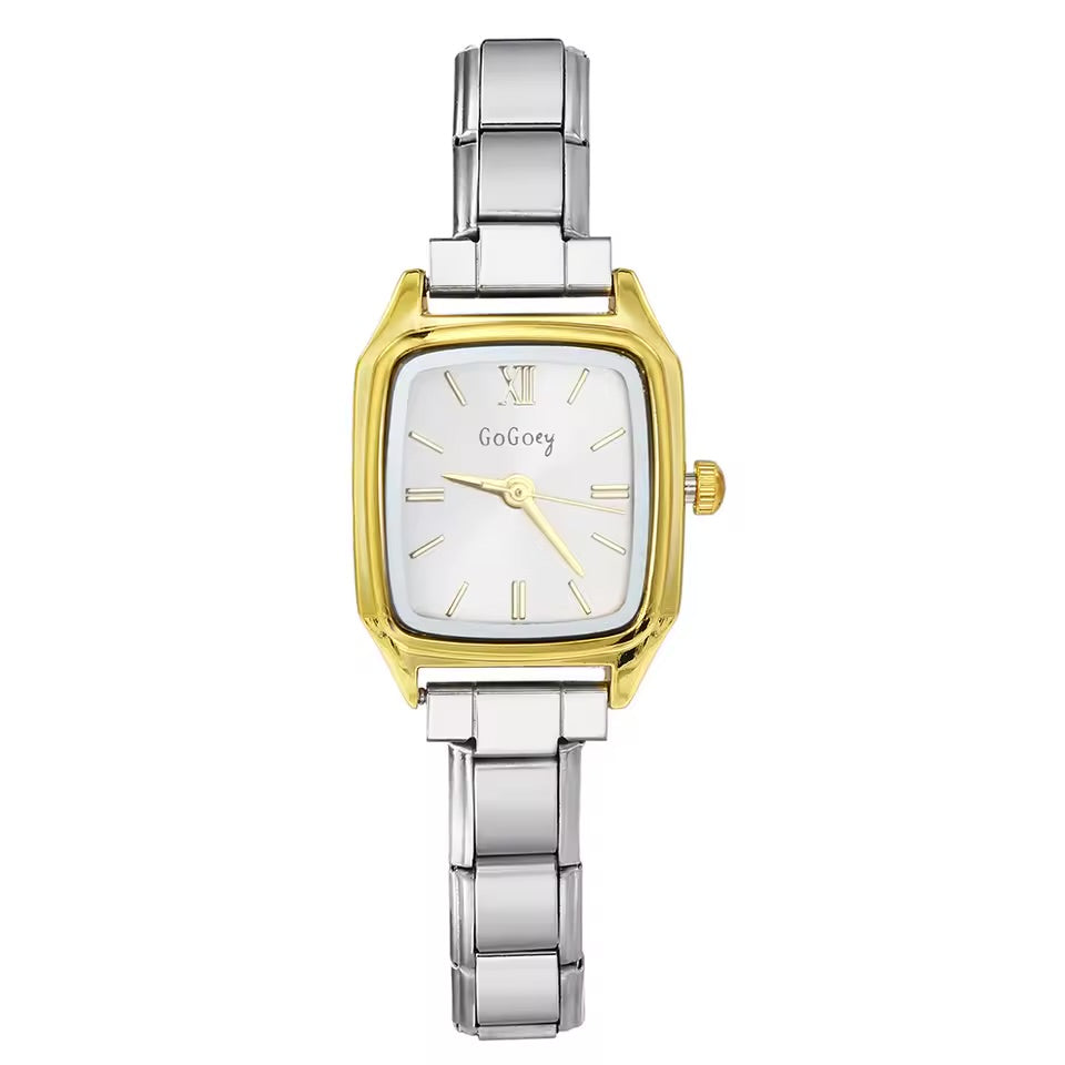 Classic Double Color Watch (White Dial)