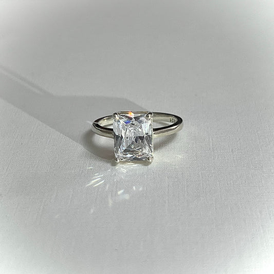 Anillo Cristal Rectangular