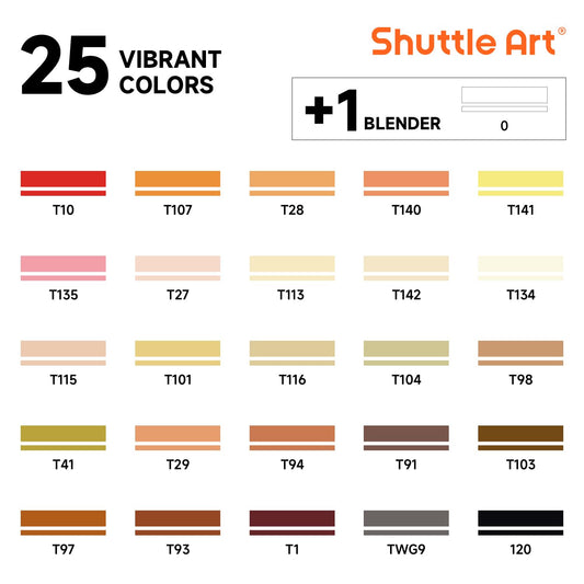 SHUTTLE ART Skin Tones