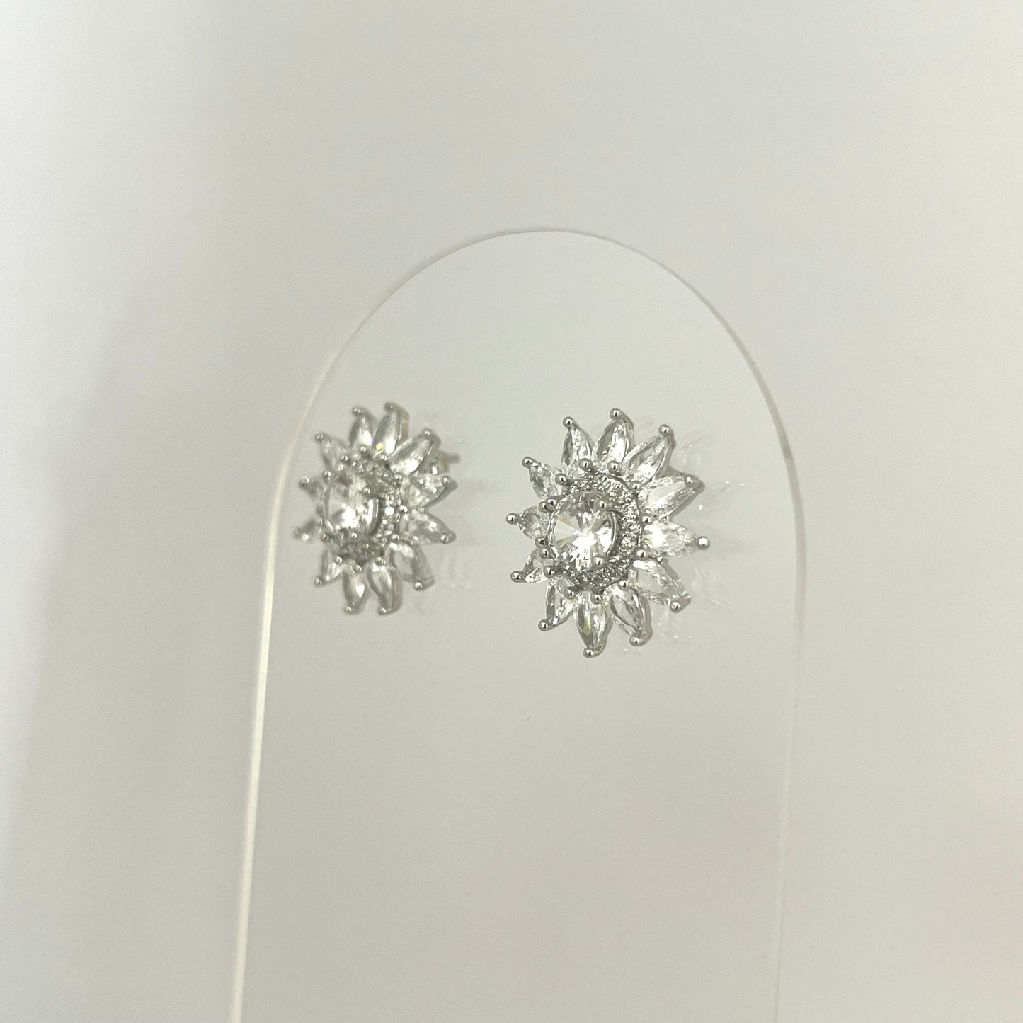 Silver Sun Studs