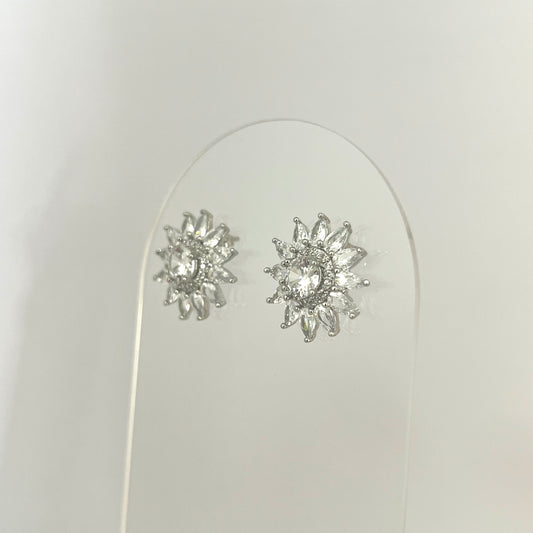Silver Sun Studs