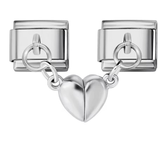 Silver Magnetic Heart Charm