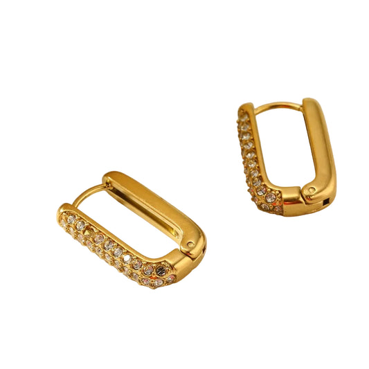 Pave Link Hoops