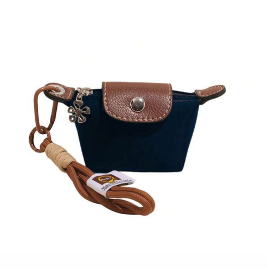 Navy Mini Le Pliage Pouch Keychain