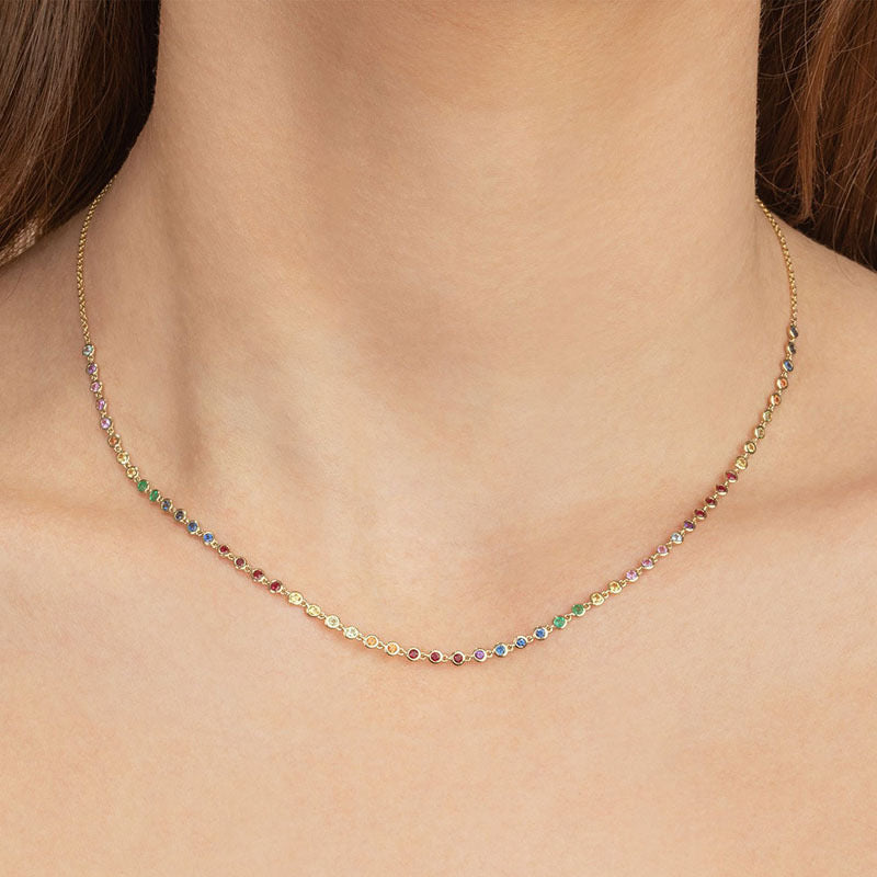 Rainbow Dotted Necklace