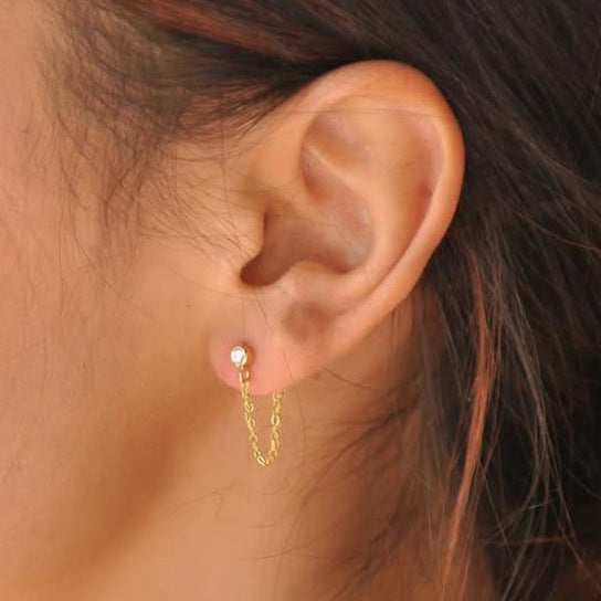 Birthstone Chain Earrings