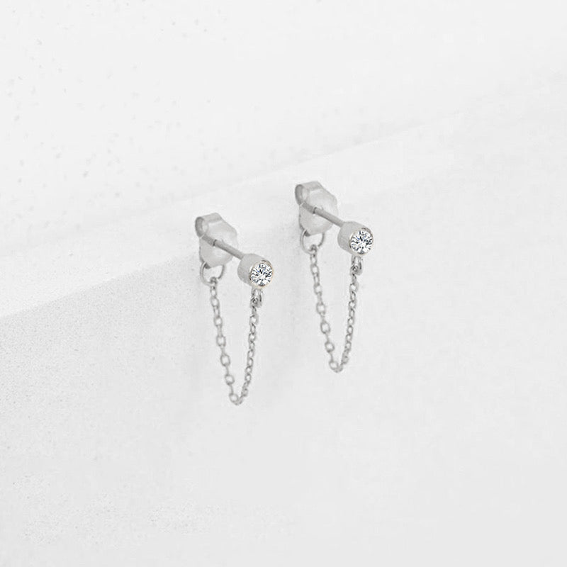 Birthstone Chain Earrings
