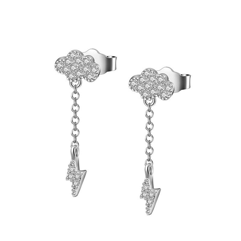 Cloud and Lightning Studs