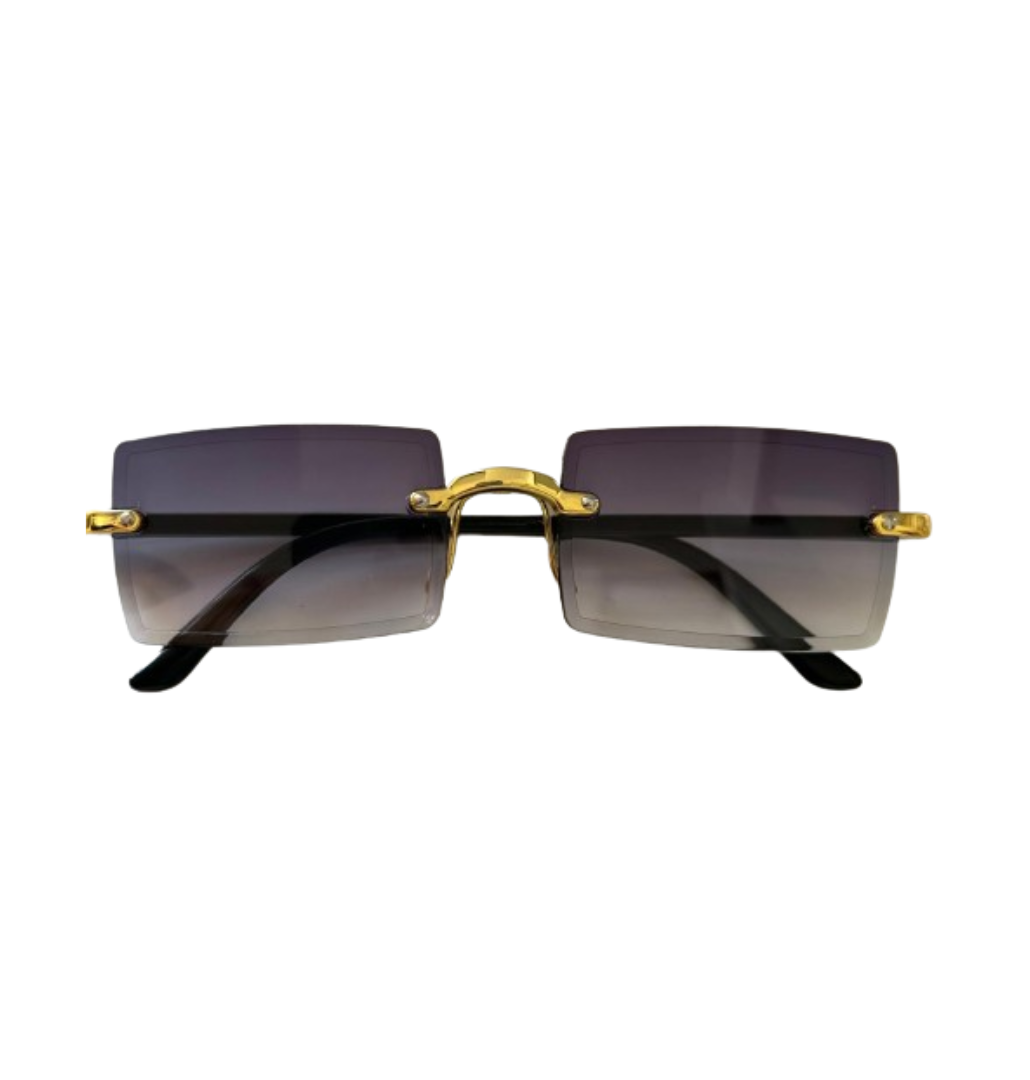 Black Purple Thin Frame Sunnies