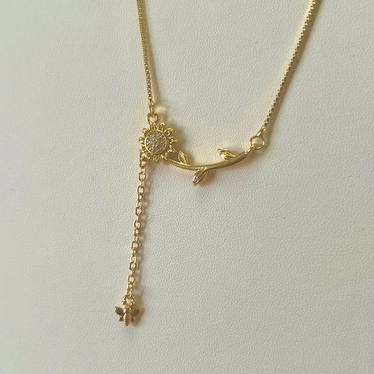 Flower & Butterfly Necklace