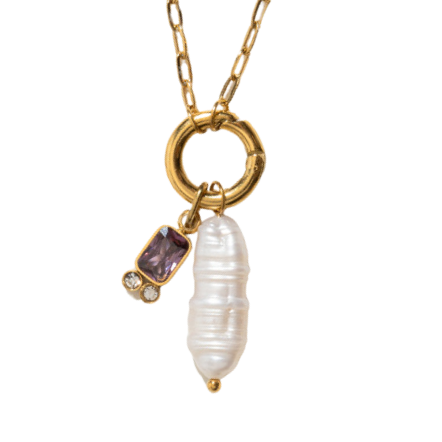 Baroque Birthstone Necklace