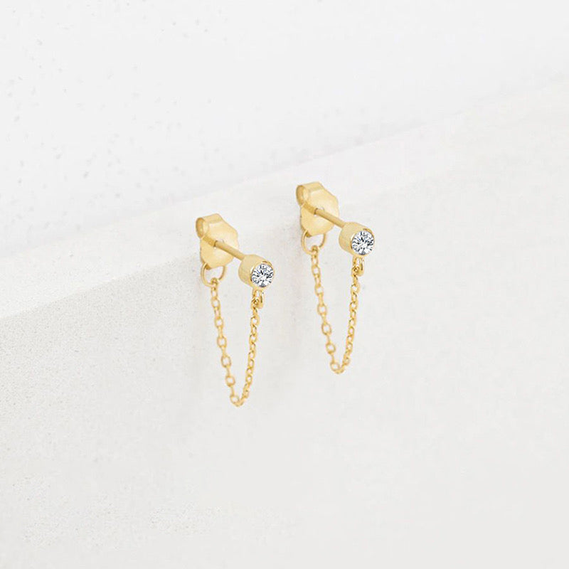 Birthstone Chain Earrings