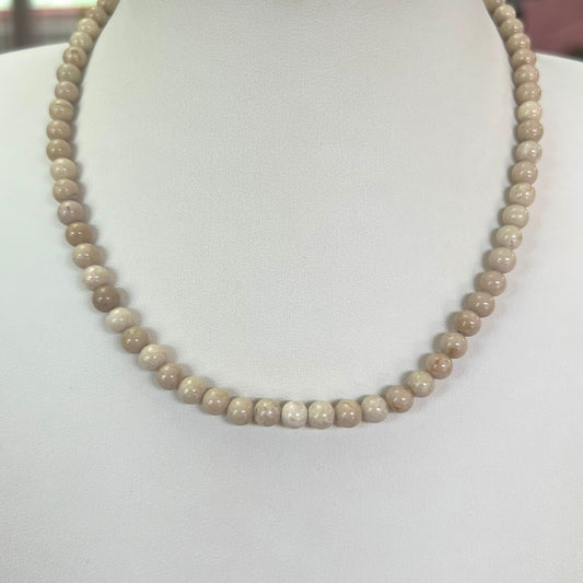 Beige Bead Necklace
