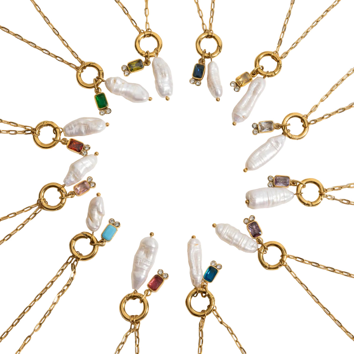 Baroque Birthstone Necklace