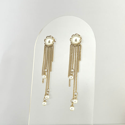 Long Pearl Earrings