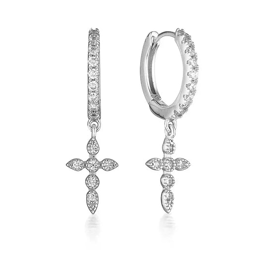 Mini Cross Earrings